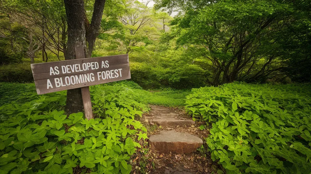 As Developed as a Blooming Forest