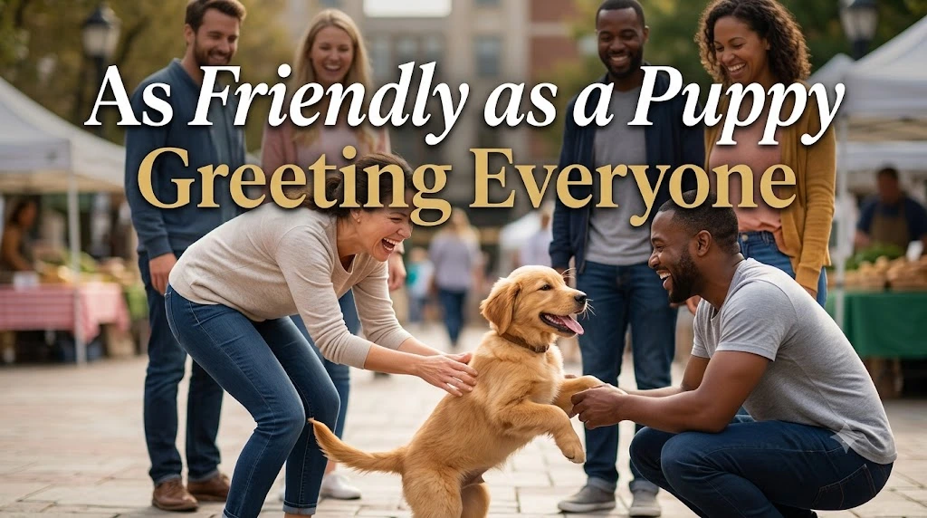 As Friendly as a Puppy Greeting Everyone
