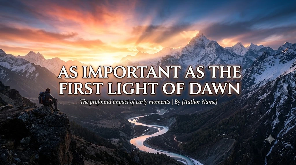 As Important as the First Light of Dawn