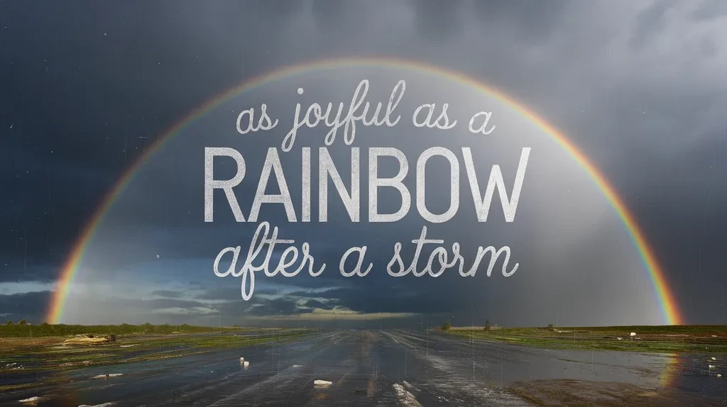 As Joyful as a Rainbow After a Storm