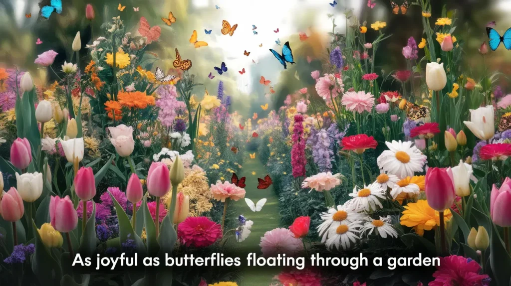 As Joyful as Butterflies Floating Through a Garden