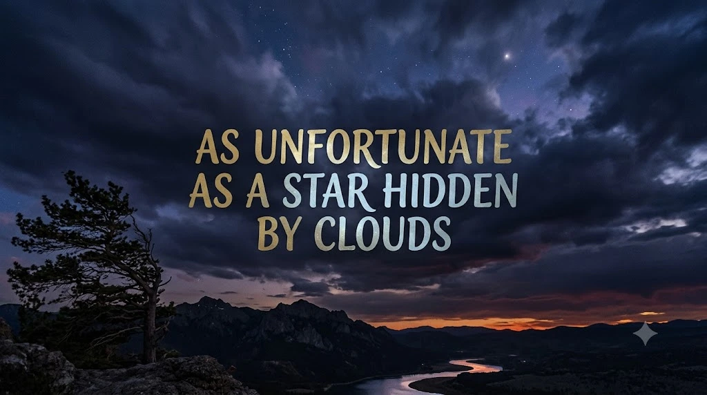As Unfortunate as a Star Hidden by Clouds