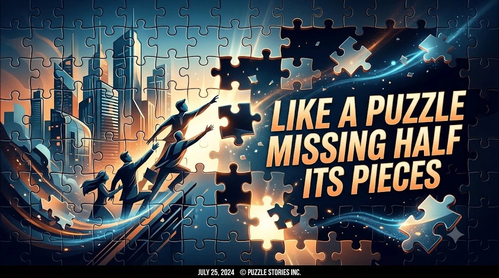 Like a Puzzle Missing Half Its Pieces