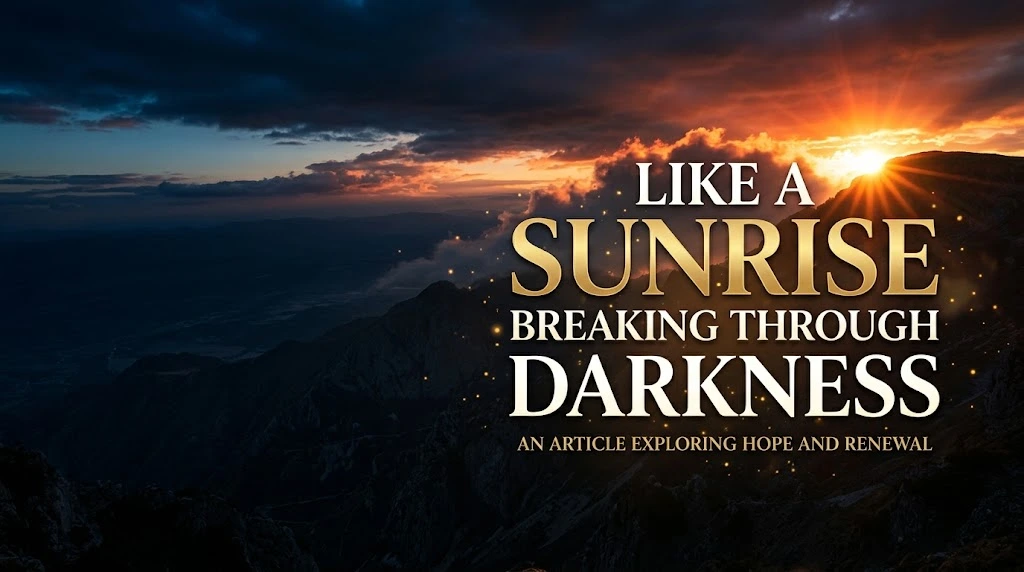 Like a Sunrise Breaking Through Darkness