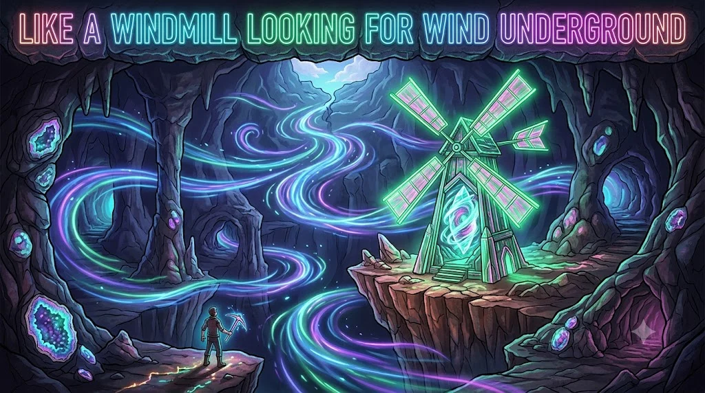 Like a Windmill Looking for Wind Underground