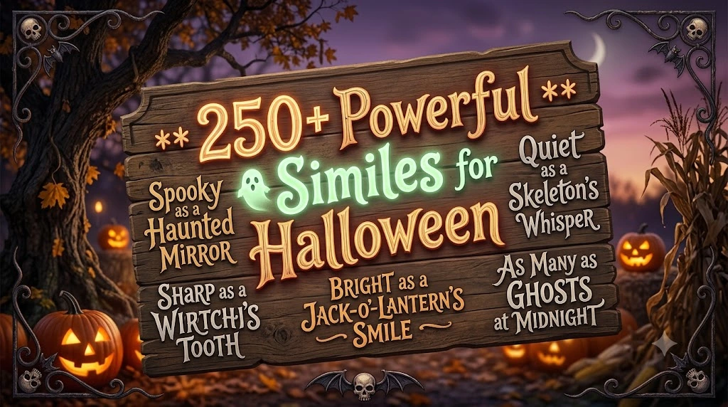 Powerful Similes for Halloween