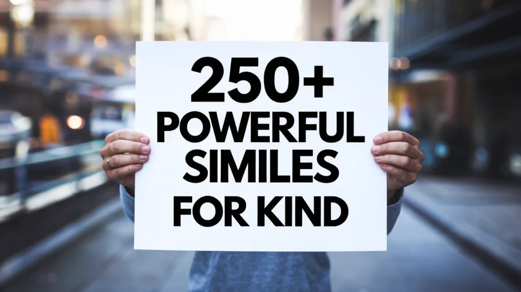 Powerful Similes for Kind