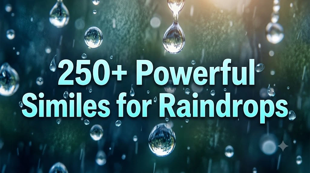 Powerful Similes for Raindrops