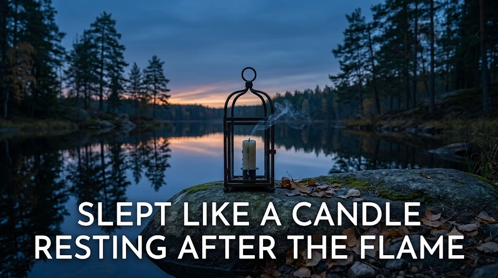 Slept Like a Candle Resting After the Flame