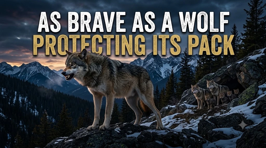 As Brave as a Wolf Protecting Its Pack
