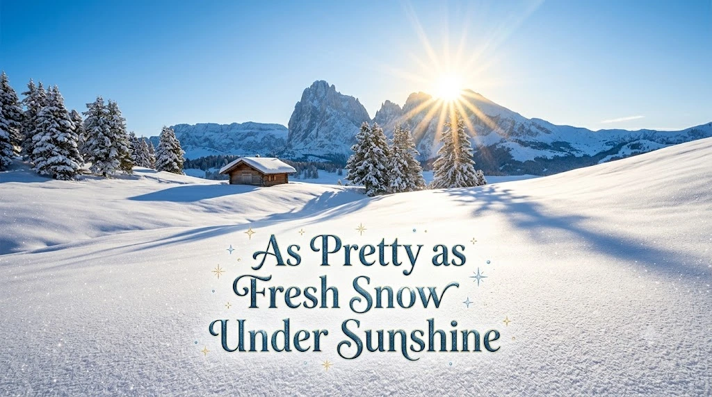 As Pretty as Fresh Snow Under Sunshine