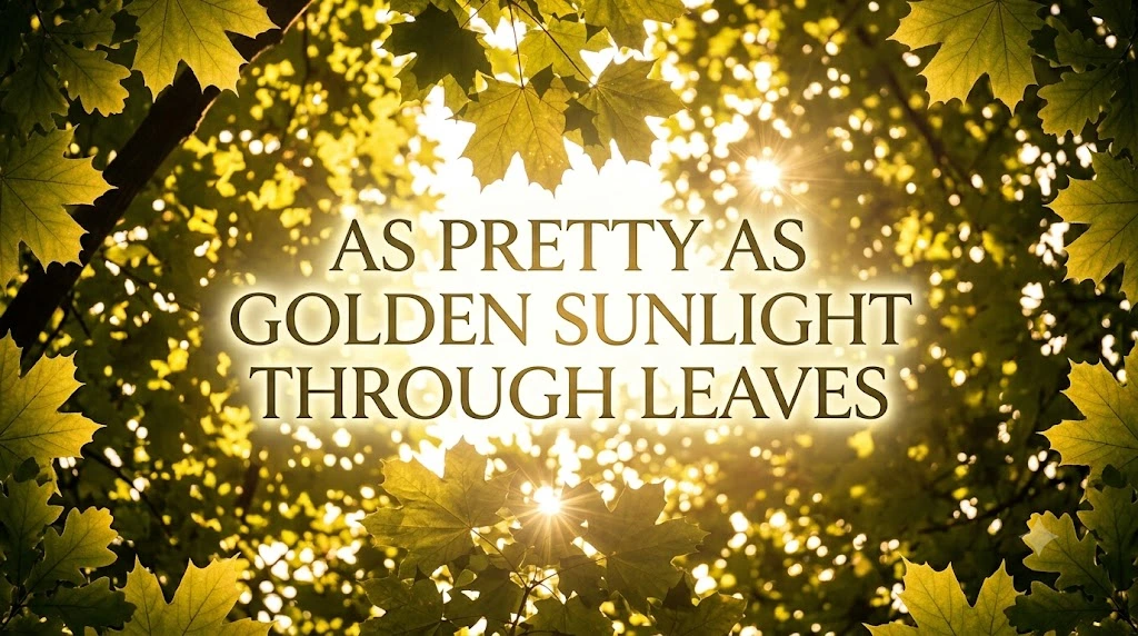 As Pretty as Golden Sunlight Through Leaves