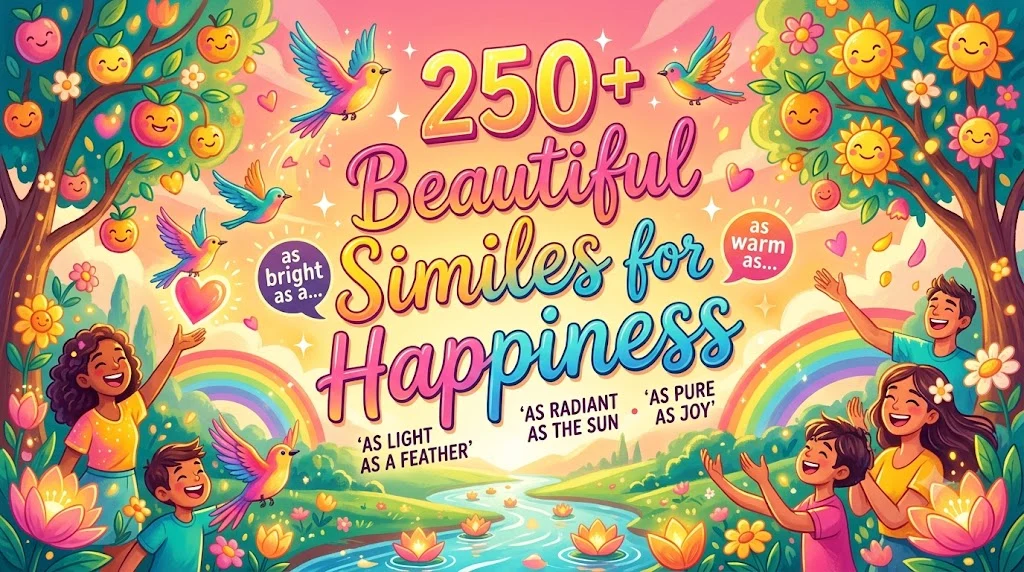 Beautiful Similes for Happiness