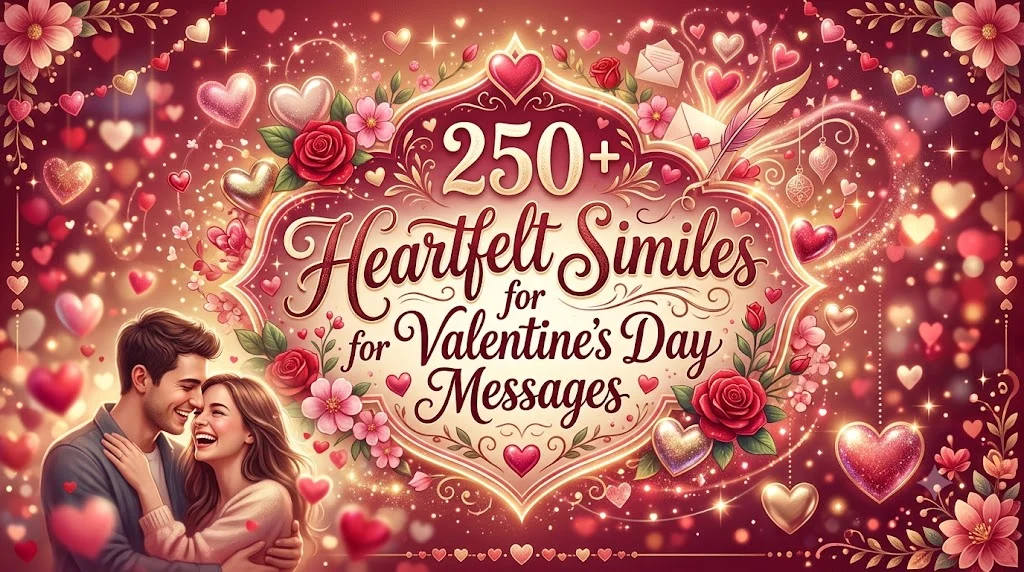 Heartfelt Similes for Valentine Day Messages