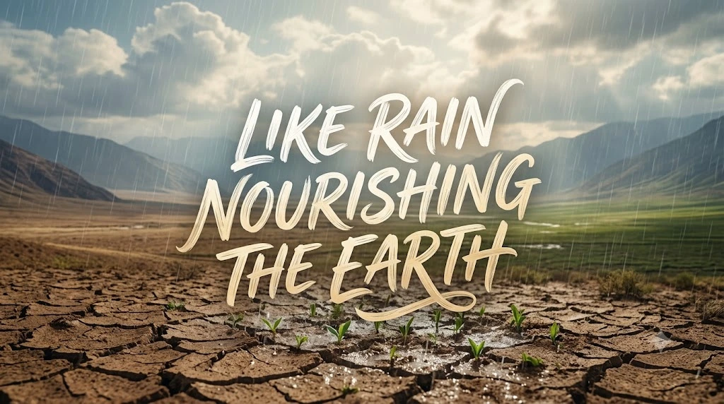 Like Rain Nourishing the Earth
