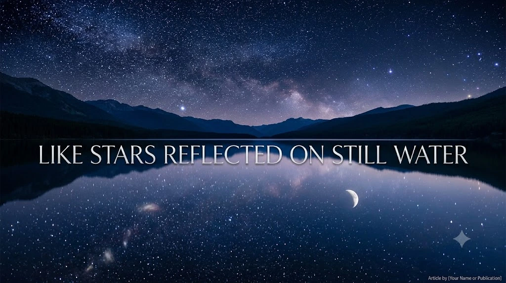 Like stars reflected on still water
