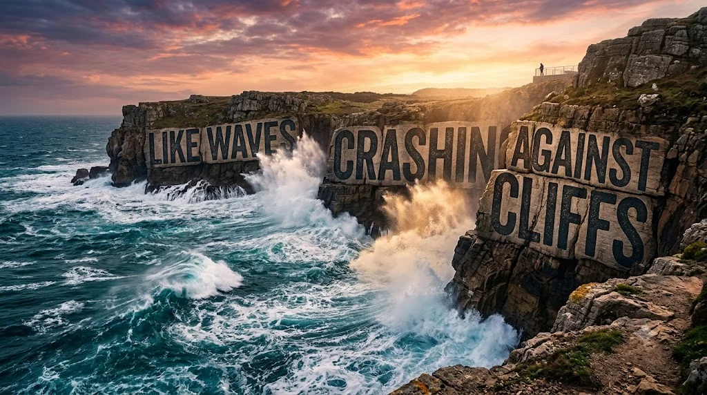Like Waves Crashing Against Cliffs