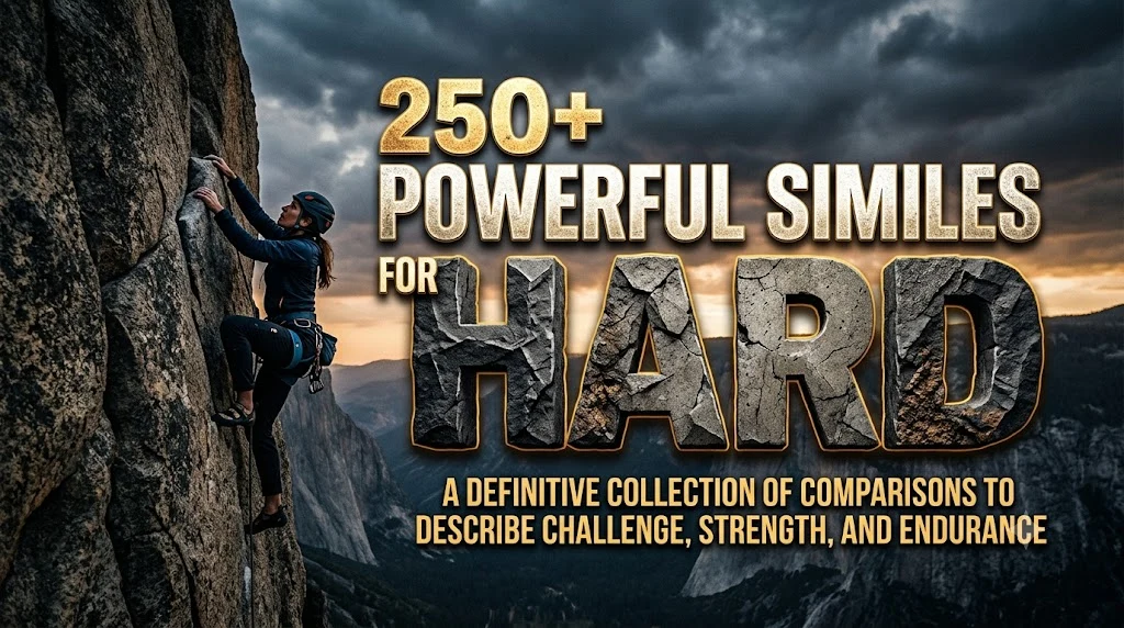 Powerful Similes for Hard