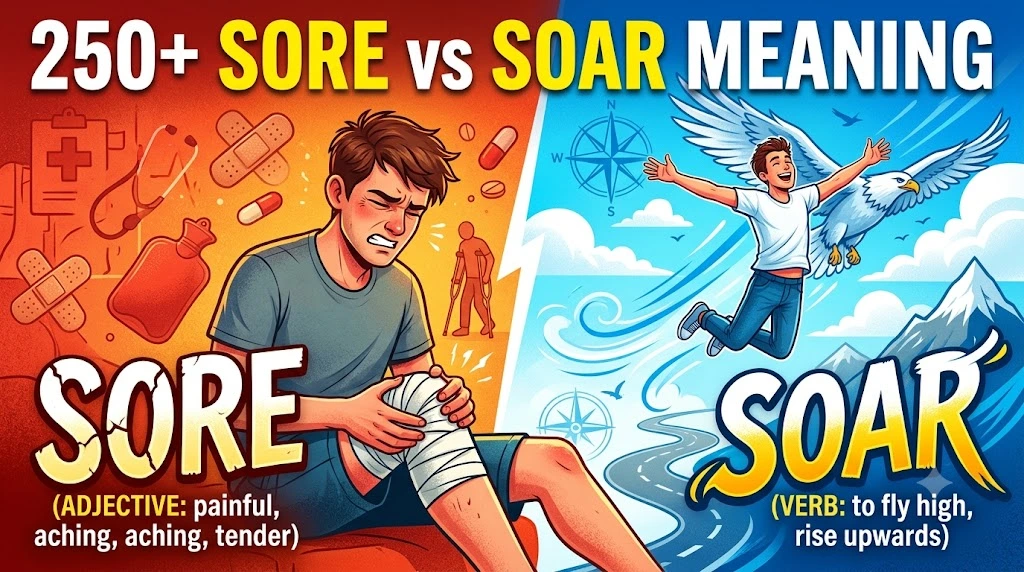 Sore vs Soar Meaning