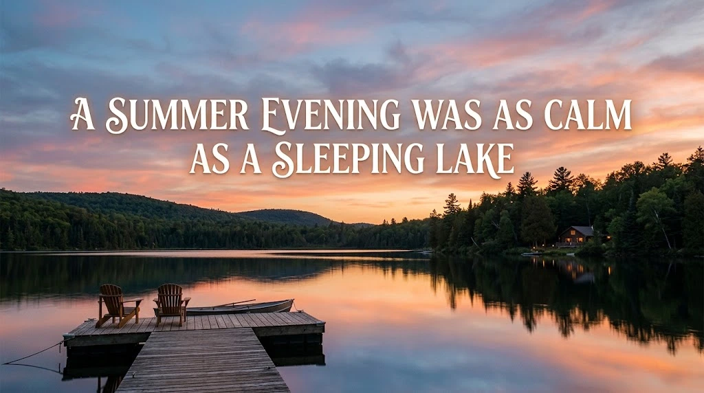 A Summer Evening Was as Calm as a Sleeping Lake