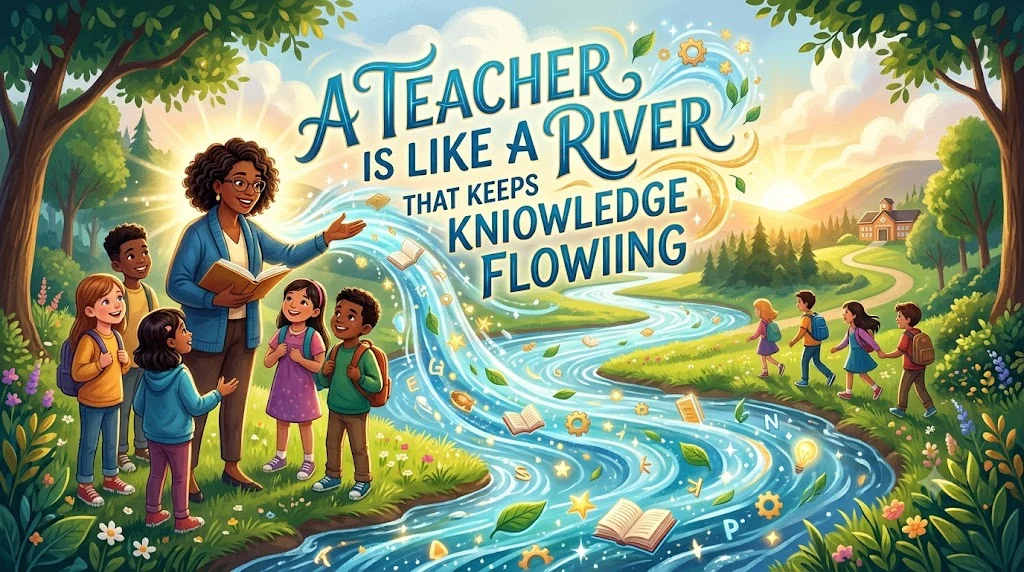 A Teacher Is Like a River That Keeps Knowledge Flowing