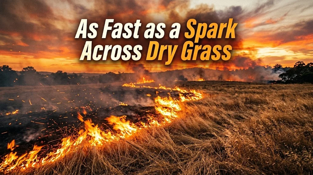 As Fast as a Spark Across Dry Grass
