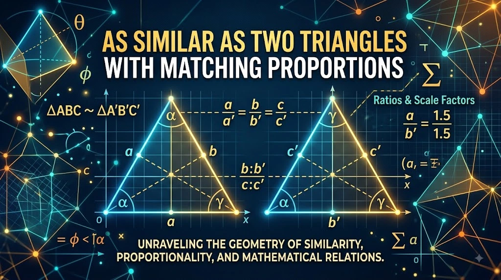 As Similar as Two Triangles with Matching Proportions
