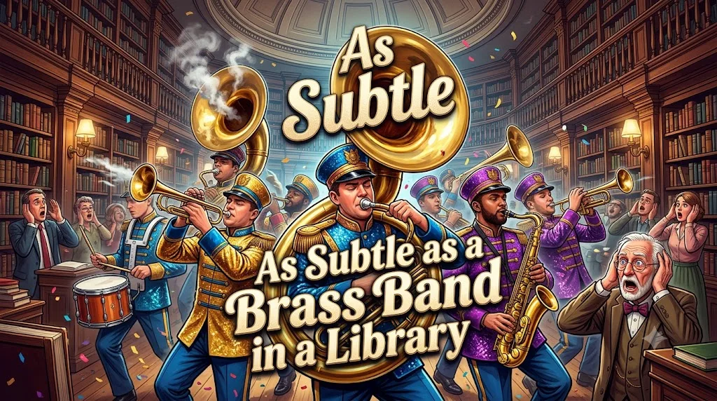 As Subtle as a Brass Band in a Library