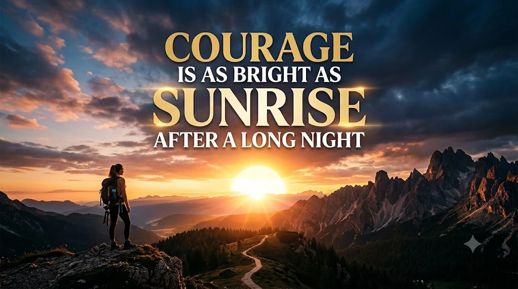 Courage Is as Bright as Sunrise After a Long Night