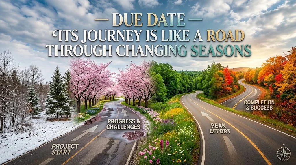 Due Date — Its Journey Is Like a Road Through Changing Seasons