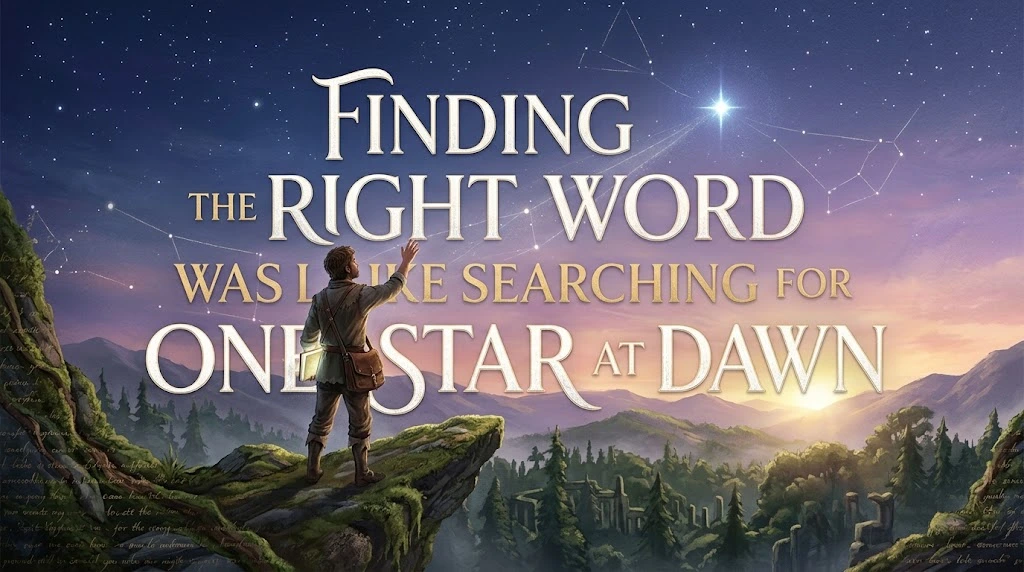 Finding the Right Word Was Like Searching for One Star at Dawn