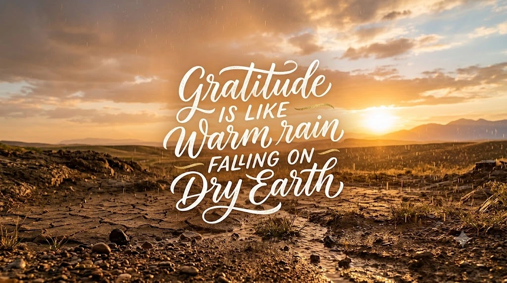 Gratitude Is Like Warm Rain Falling on Dry Earth