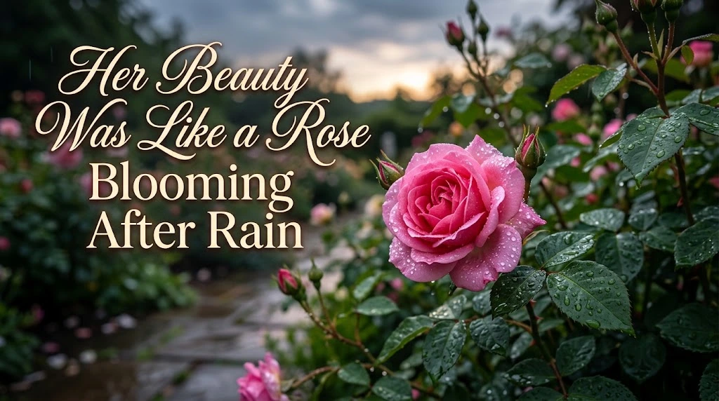Her Beauty Was Like a Rose Blooming After Rain