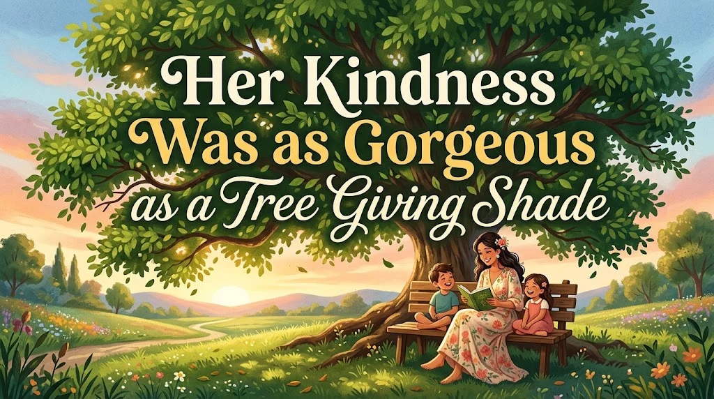Her Kindness Was as Gorgeous as a Tree Giving Shade