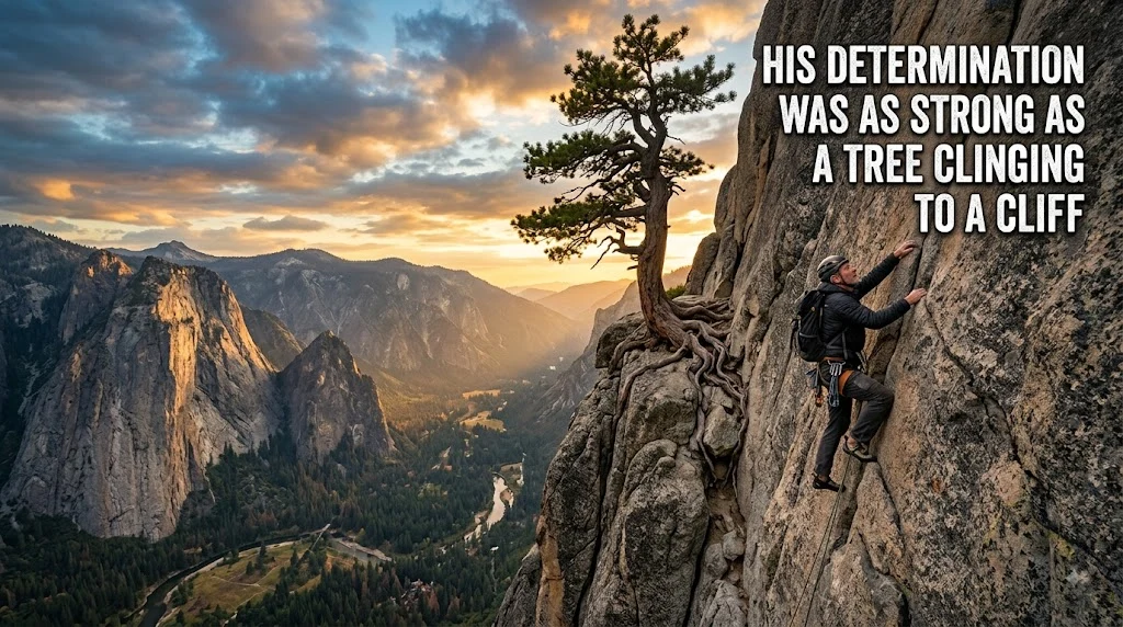 His Determination Was as Strong as a Tree Clinging to a Cliff