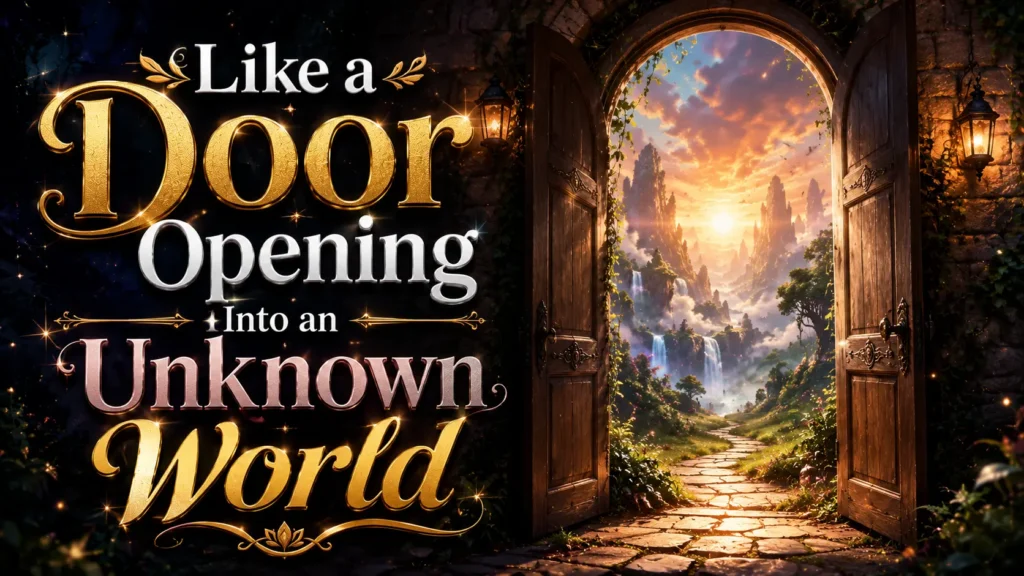 Like a Door Opening Into an Unknown World