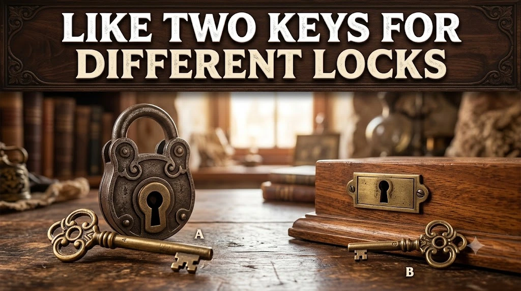 Like Two Keys for Different Locks