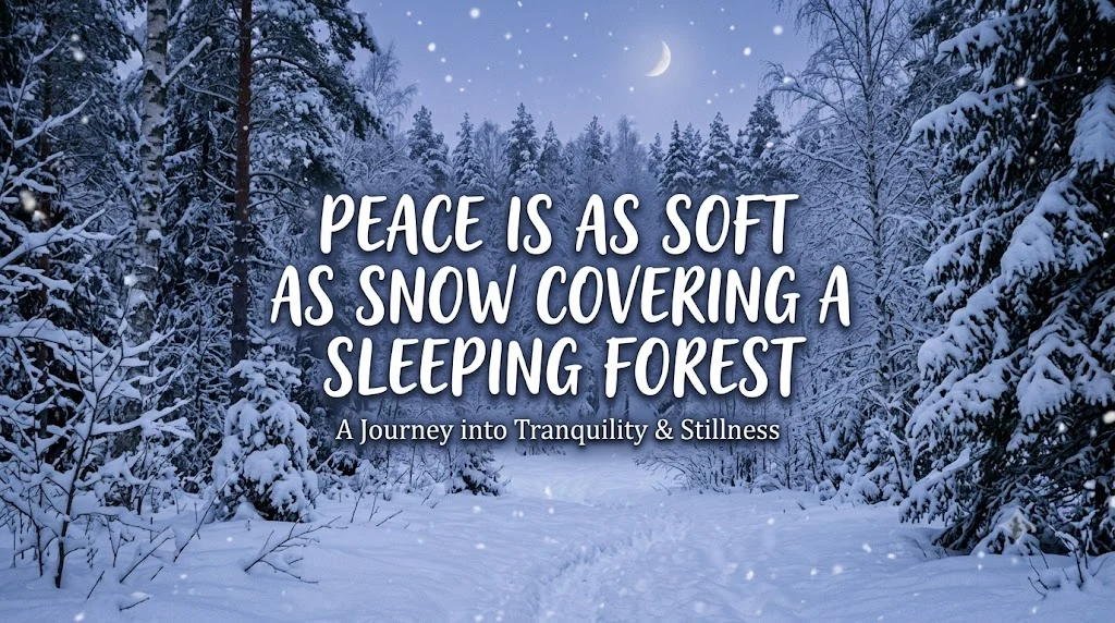 Peace Is as Soft as Snow Covering a Sleeping Forest