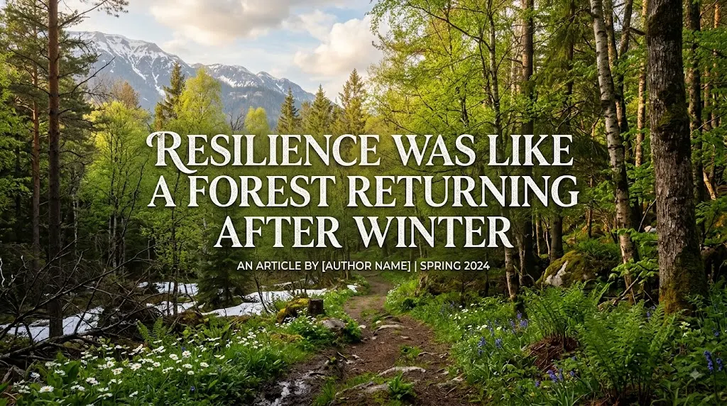 Resilience Was Like a Forest Returning After Winter