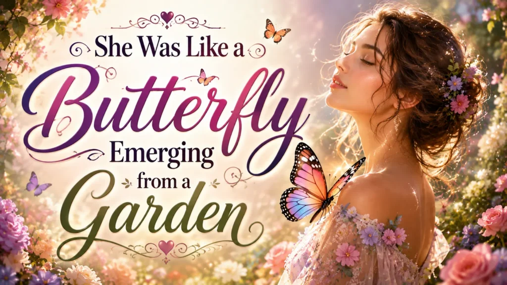 She Was Like a Butterfly Emerging from a Garden