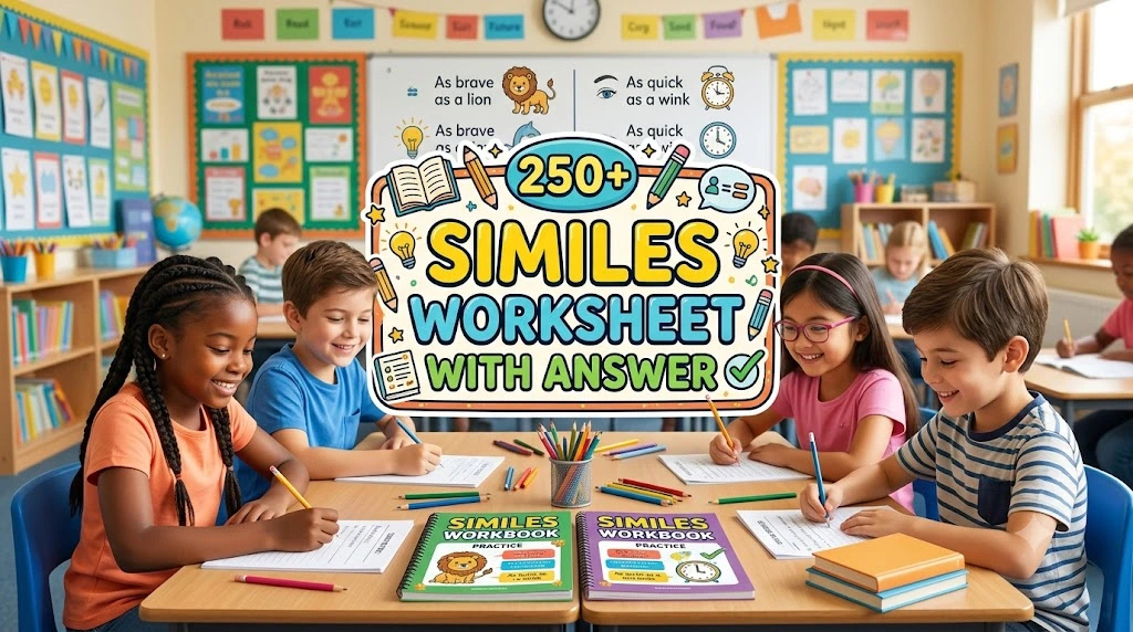 Similes Worksheet With Answer