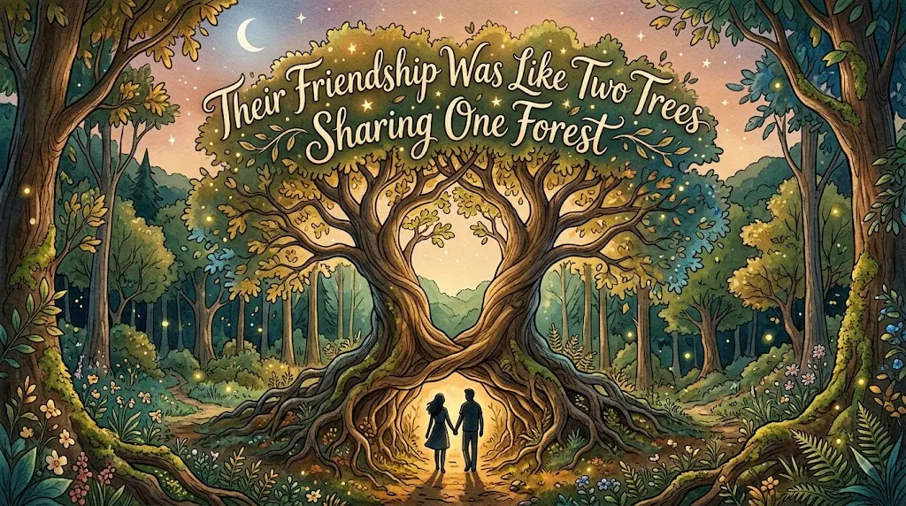 Their Friendship Was Like Two Trees Sharing One Forest