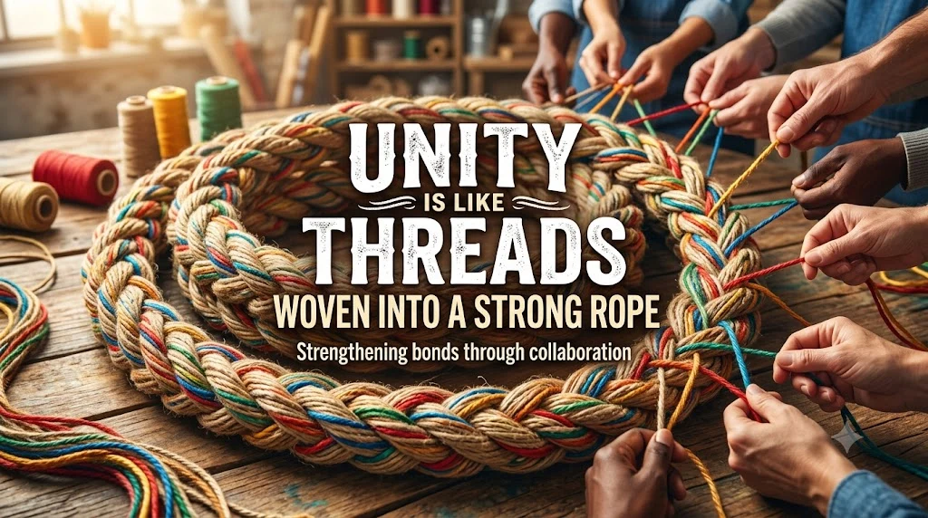 Unity Is Like Threads Woven Into a Strong Rope